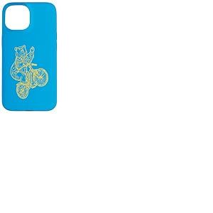 Ours Vélo Vélo Drôle Cycliste Animal Vélo Cool Bike Coque pour iPhone 15