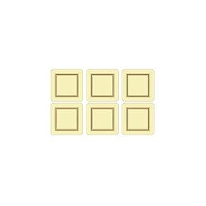Portmeirion Home & Gifts Pimpernel Classic Lot de 6 Dessous de Verre Crème