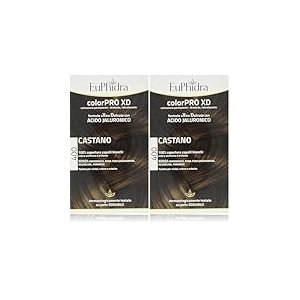 Euphidra Colorpro XD Coloration Permanent avec acide jaluronique, Castano - 190 g (Lot de 2)