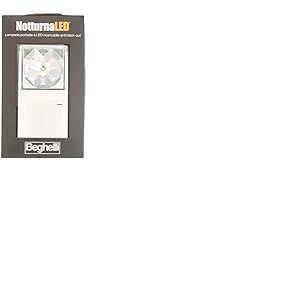 Beghelli - Lampe de Secours LED Nuit 34688-10, Rechargeable Portable, Batterie AAA 12V, Verre, Idéale pour la Sécurité - Blanc, Multicolore