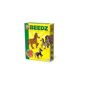 SES Creative | Coffret Perles à Repasser Cheval | 1200 Perles Sans PVC | Plaque Forme Cheval + Modèles + Papier Inclus | Activité Créative Fille Garçon Dès 5 Ans | Idée Cadeau Équestre