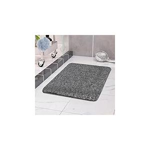 COSYLAND Tapis de Douche Antidérapant 40x60 cm - Tapis de Bain Sécurité Confortable en PVC Luffa - Séchage Rapide avec Trous de Drainage - Pour Salle de Bain et Zones Humides - Découpable - Noir/Blanc