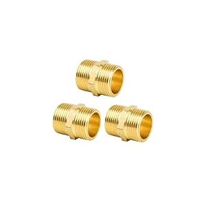 YEAUPE PRO Mamelon Laiton Double M&acirc;le G3/4"(&Oslash; 25,7mm), 3 pi&egrave;ces,avec ruban d'&eacute;tanch&eacute;it&eacute; PTFE, pour Tuyau Douche, Reducteur de Pression Eau, Groupe de Securite Chauffe Eau, Radiateur eau Chaude