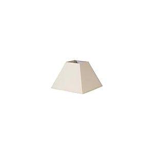 Abat-jour en forme de pyramide, dimensions 35 x 15 x 25 cm, fabriqu&eacute; en popeline beige, id&eacute;al pour lampes E27