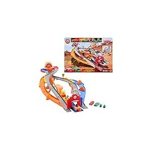 Mattel Cars Coffret Piste de Course Rescue Road Course de Radiator Springs avec Flash McQueen, Chicks Hicks et 2 véhicules Pitty, 2 façons de jouer, JFL57