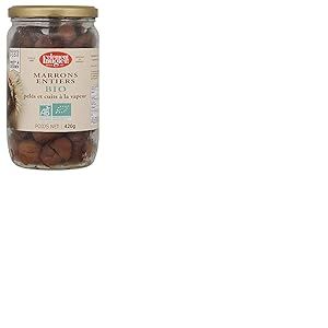 Cl&eacute;ment Faugier Marrons Entiers, Bio, Pel&eacute;s Et Cuits A La Vapeur, Sous Vide, 420 g