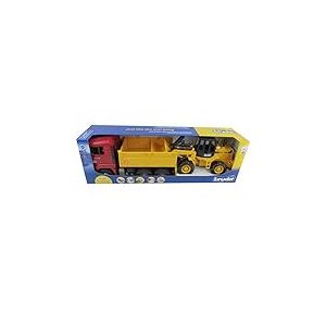 Bruder - 2752 - Véhicule Miniature - Camion Benne MAN avec Chargeur articulé FR130