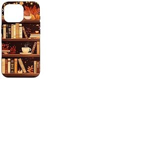 Bookish Étagère rétro d'automne Bibliothèque d'automne Coque pour iPhone 16 Pro