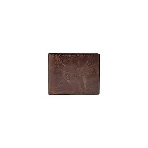 Fossil Portemonnaie pour homme Derrick, cuir Bifold Dark brun 11.4 cm L x 2.5 cm W x 9.5 cm H ML3687201