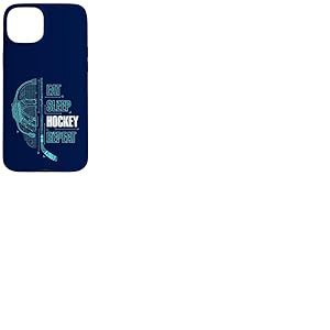 Eat Sleep Hockey Repeat Gamer Kid Teen Hockey Player Gaming Coque pour iPhone 15 Plus