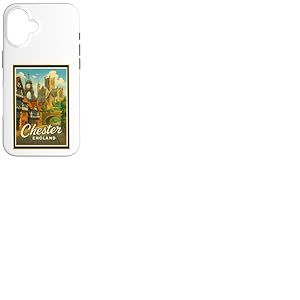 Poster rétro vintage Chester England UK Cheshire Art Graphic Coque pour iPhone 16