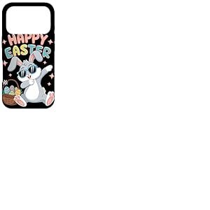 Happy Easter Dab Lapin Lunettes Chasse &OElig;ufs P&acirc;ques Lapin Coque pour iPhone 17 Pro