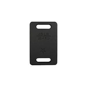 Yes4All Plaque de Lestage en Fonte avec Poignée Ergonomique et Finition Brillante, Poids de Musculation Lesté pour Sac à Dos, Marche Lestée, Randonnée et Entraînement Basique Noir - 20.5 KG