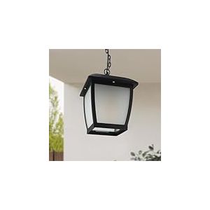 M Ledme - Plafonnier House Series, &eacute;tanche IP44, culot E27, en acier noir et verre, pour jardin, terrasse ou entr&eacute;e (ampoule non incluse)