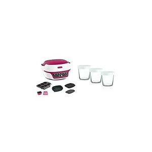 Tefal Cake Factory Délices, Four à gâteaux intelligent, 5 programmes auto et ses moules YY5716FG + 2 lots de 3 pots en verre 140 ml avec couvercle plastique XA633110