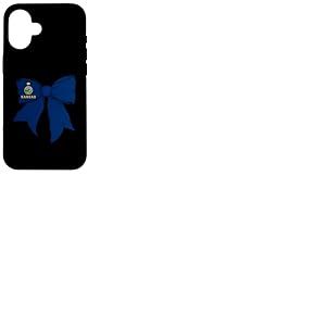 Ruban à nœud Coquette avec Drapeau de l'État du Kansas pour Fille Coque pour iPhone 16