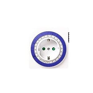 Programmateur analogique 24 Heures Compact, Minuterie 3600 W - 250 V - 16 A - 50 Hz - IP 20 - Réglable