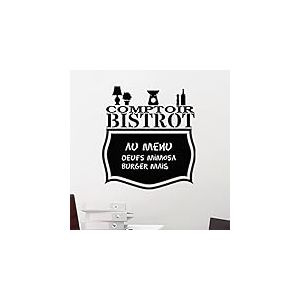 Ambiance Sticker Ardoise Tableau Noir - Stickers Muraux Adhésif Effaçable - Comptoir Bistrot - H40 x L35 cm