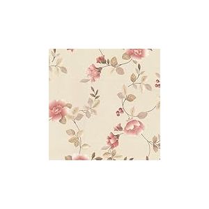 Douceur d'Intérieur Rouleau de Toile Cirée (RLX 1,40mx20m) Brillantine Rose, PVC Imprimé Relief