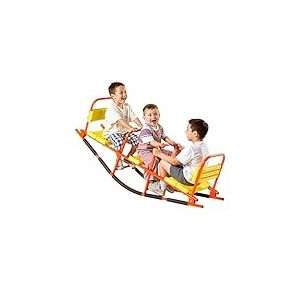 VEVOR Balançoire à Bascule, Capacité de Charge 90,7 kg par Siège, avec Poignées, Larges Sièges à Dossier, Équipement de Jeu Extérieur pour Pelouse, Jardin, Aire de Jeux, pour 2 Enfants 3 Ans et Plus