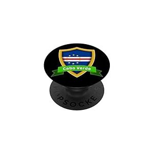 Drapeau Cap-Vert, drapeau du Cap-Vert, drapeau du Cap-Vert. PopSockets PopGrip Adhésif