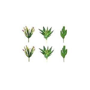 ShoppeWatch Plantes Succulentes Artificielles sans Pot - Faux Cactus Réaliste pour Decoration d'intérieur - Plante Artificielle Interieur - Faux Tiges de Mini Cactus - Decoration Maison AF18