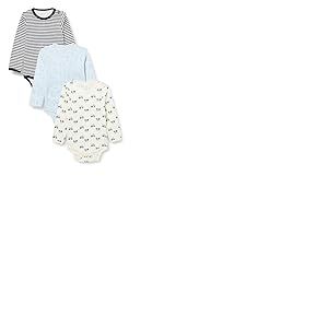 Care Body &agrave; Manches Longues Mixte B&eacute;b&eacute;, Lot de 3, Lot de 3 Outer Space (718), 1-2 mois