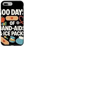 100 Days of Band Aids and Ice Packs Infirmi&egrave;re Scolaire Coque pour iPhone 7 Plus/8 Plus