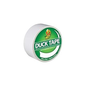 Duck Tape Cloth Tape Plain White Repair, Craft, Personalise, Decorate & Learning 48mm x 18.2m