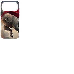 Dinosaure Super-h&eacute;ros : Dinosaure avec Cape Coque pour iPhone 17 Pro Max