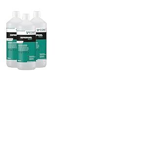 EQM - ECO-301 - Alcool Isopropylique Pur à 99,9% - 3x1L - Nettoyage de composants électroniques, objectifs et écrans - Nettoyage des résines d'impression 3D