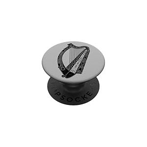 Drapeau de l'Irlande - Drapeau de la harpe irlandaise PopSockets PopGrip Adhésif