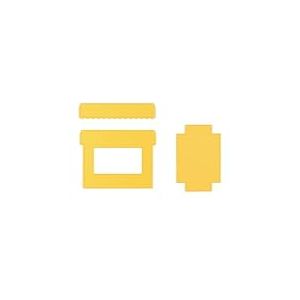 Nellie's Choice Matrice de D&eacute;coupe 3D Stand de No&euml;l-3 Pcs de 10 x 6 cm Mat&eacute;riel-Cutting Dies pour Scrapbooking Accessoires, Cartes et D&eacute;corations, Jaune, 100x60mm