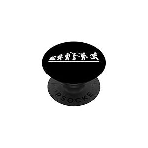 Drapeau de football évolution homme femme drapeau drôle football PopSockets PopGrip Adhésif