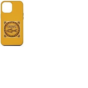 Ichthys Poisson Symbole Embl&egrave;me Chr&eacute;tien Pr&eacute;coce pour J&eacute;sus Christ Coque pour iPhone 12 Pro Max