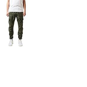 Urban Classics Treillis élastiqué Homme Bas de survêtement Camouflage forêt S