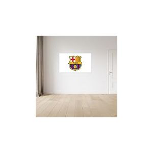 Licensed Décor Sticker mural en vinyle FC Barcelone Petit format 65 cm (l) x 40 cm (H) - Blason en couleur sur blanc