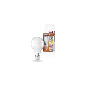 OSRAM Superstar + Classic P 40 FR LED lampe, base E14, MiniBall Shape, 4,9W, 470LM, 2700K, lumière blanche chaude, teneur en bleu considérablement réduite, charge des yeux inférieure