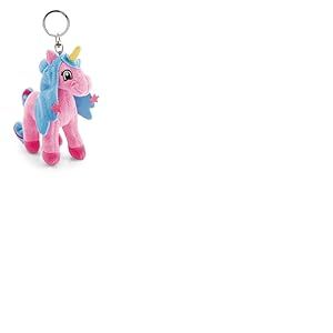 NICI Porte-clés Lissy PONEY Licorne Roxy 10cm rose - Pendentif animal avec anneau métallique pour accrocher aux clés, à la corde, au sac et plus encore
