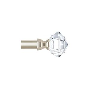 TONIAL Tringle à rideaux de 81,3 à 147,3 cm (0,8 à 1,5 m), tringle télescopique de 3/4 pour fenêtres, tringle à rideaux décorative avec embout diamant en acrylique, champagne doré