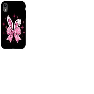 Oreilles de lapin avec nœud rose Coque pour iPhone XR