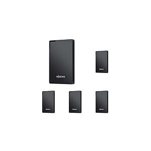 AISENS ASE-2520B - Bo&icirc;tier Externe 2,5" 9,5 mm SATA A USB 3.0/Usb3.1 Gen1, Noir (Lot de 5)