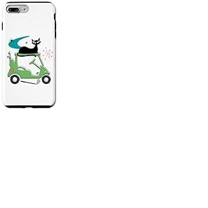 Midcentury Cat Golf Cart Retro Golfer Atomic Inspired Era Coque pour iPhone 7 Plus/8 Plus