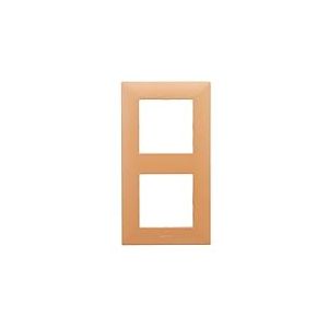Legrand 398292 - Cadre double de la gamme Nilo&eacute; Step pour installation composable - Couleur cuivre