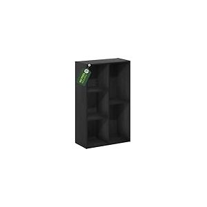 Furinno Luder Étagère ouverte à 5 cubes sans outil à assembler, Bois Noir, 5-Tier Cube No Tool, Blackwood.