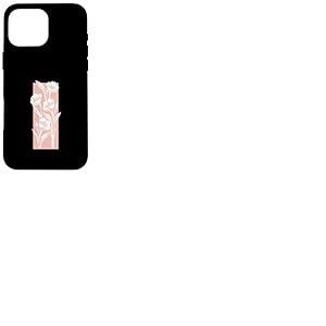 Motif à rayures et fleurs de pêche Coque pour iPhone 16 Pro Max