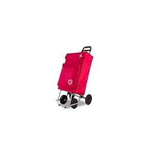 Amig - Chariot de Courses 4 Roues avec Compartiment Isotherme | Caddie de Courses Solide | Chariot de supermarché Pliable | 22 x 40 x 106 cm | Charge Max. 15 kg | Couleur Rouge