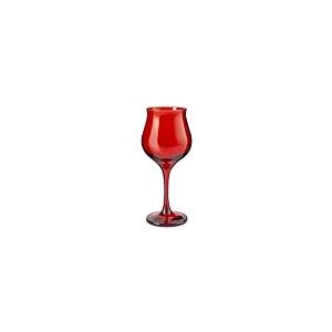 Pasabahce 518728 Wavy Lot de 6 verres &agrave; vin en verre, rouge, 37 cl