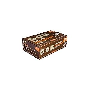 OCB 18657 ActivTips Slim Unbleached Lot de 500 filtres à charbon actif Virgin 7 mm avec bouchons en céramique 10 x 50