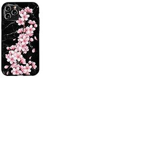 Fleur de cerisier rose japonaise Sakura fleur fond noir Coque pour iPhone 11 Pro